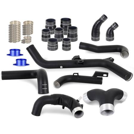 Mishimoto - Mishimoto 2021+ Ford Bronco 2.7L High-Mount Intercooler Pipe Upgrade Kit - Wrinkle Black