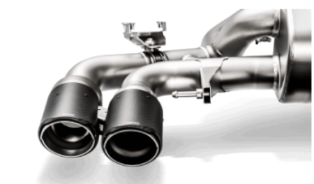 Akrapovic - Akrapovic 18+ BMW M5 (F90) Evolution Tail Pipe Set (Carbon) w/ Red/White Akraprovic Logo