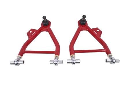BMR Suspension - BMR 94-04 Mustang Lower A-Arms (Coilover Only) w/ Adj. Rod End and Tall Ball Joint - Red