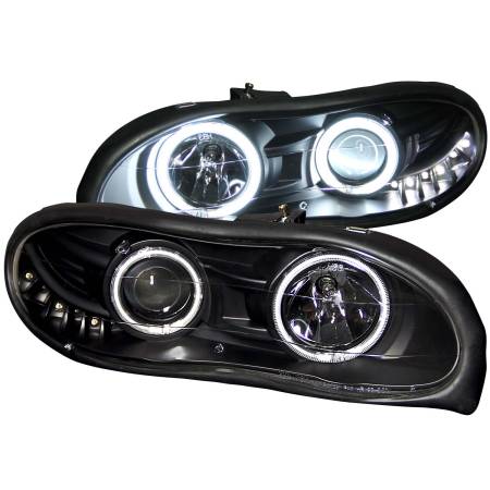 ANZO Headlights, Tail Lights and More  - ANZO 1998-2002 Chevrolet Camaro Projector Headlights w/ Halo Black