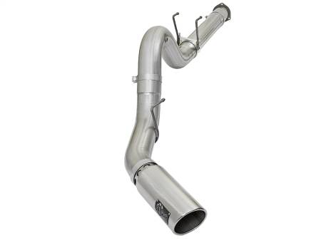 aFe Power (Advanced FLOW Engineering) - aFe ATLAS 5in DPF-Back Alum Steel Exhaust System w/Polished Tip 2017 Ford Diesel Trucks V8-6.7L (td)