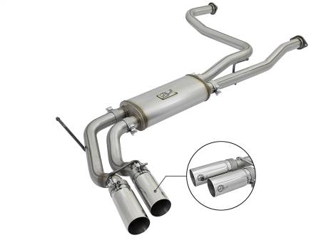 aFe Power (Advanced FLOW Engineering) - aFe Rebel Series 3in SS Cat-Back Exhaust System w/ Polished Tip 04-15 Nissan Titan V8 5.6L