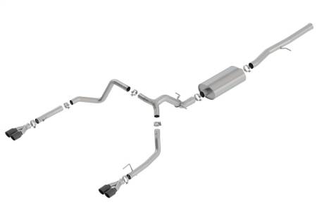 Borla - Borla 19 Chevrolet Silverado/GMC Sierra 1500 6.2L SS Touring Catback Exhaust - Black Chrome Tips