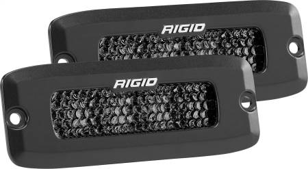 Rigid Industries - RIGID SR-Q Series PRO Midnight Edition, Spot Diffused, Flush Mount, Pair