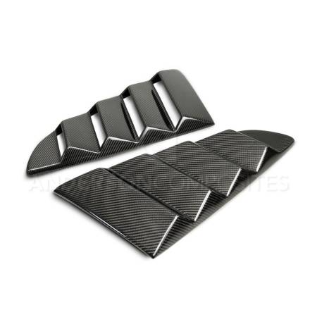Anderson Composites - Anderson Composites 2015-2017 Ford Mustang Type-V Style Window Louvers - Vented