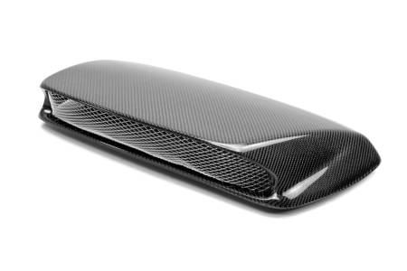 Seibon Carbon - Seibon 02-03 Subaru WRX STi Carbon Fiber Hood Scoop - Only Fits OEM Hoods (Not Seibon Hoods)