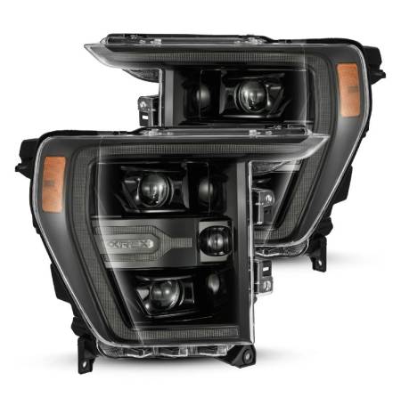AlphaRex - AlphaRex 21-22 Ford F150 Luxx-Series Projector Headlights Alpha-Black w/Activ Light/Seq Signal