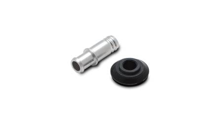 Vibrant Performance - Vibrant Performance 10mm (2/5in) O.D. Aluminum Vacuum Hose Fitting (includes Rubber Grommet)