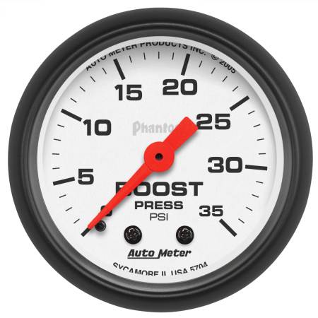 AutoMeter - AutoMeter Phantom 52mm 35 PSI Mechanical Boost Gauge