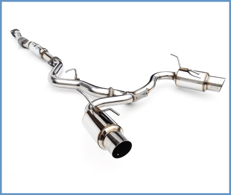 Invidia - Invidia 08-11 STi Hatch / 11 WRX Hatch Dual N1 Single Layer SS Tipped Cat-back Exhaust