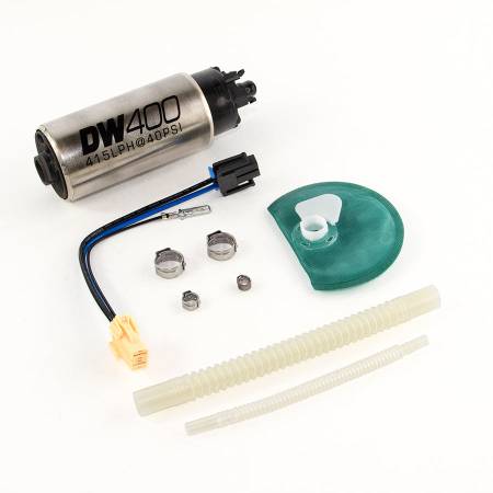DeatschWerks - DeatschWerks 415LPH DW400 Fuel Pump w/9-1047 Install Kit 15-17 Ford Mustang V6/GT w/ 1/8in Venturi