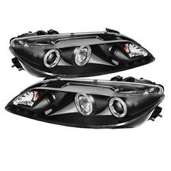 Spyder Auto - Spyder Mazda 6 03-05 With Fog Lights Projector Headlights LED Halo DRL Blk PRO-YD-M603-FOG-DRL-BK
