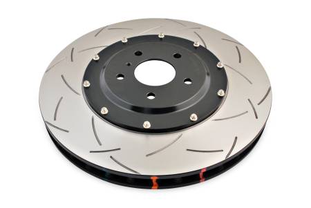 DBA (Disc Brakes Australia) - DBA 09-11 Nissan GTR R-35 Front Slotted 5000 Series 2 Piece Rotor Assembled w/ Black Hat