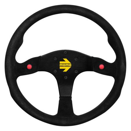 Momo - Momo MOD80 Steering Wheel 350 mm -  Black Suede/Black Spokes