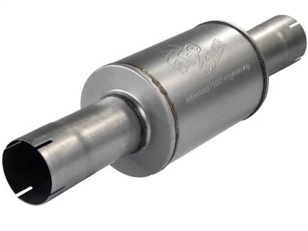 aFe Power (Advanced FLOW Engineering) - aFe Atlas Exhausts Mufflers Al Steel EXH Muffler 4 ID In/Out 8 Dia x 12L AL