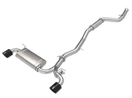 aFe Power (Advanced FLOW Engineering) - aFe Takeda 2021 Toyota Supra 2.0L (t) 2.5in-3in 304 SS CB Exhaust w/ Black Tips