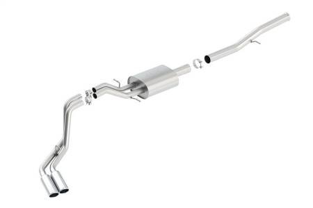 Borla - Borla 14 Silv/Sierra 1500 EC Std/CC Short 143.5in WB ATAK Dual Rolled Side Exit Cat-Back Exhaust