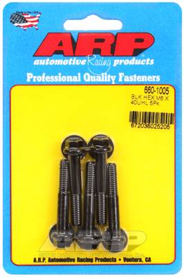 ARP - ARP M6 x 1.00 x 40 hex black oxide bolts 660-1005
