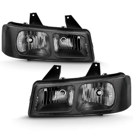 ANZO Headlights, Tail Lights and More  - ANZO 2003-2017 Chevy Express Crystal Headlight Black