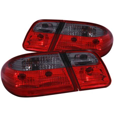 ANZO Headlights, Tail Lights and More  - ANZO 1996-2002 Mercedes Benz E Class W210 Taillights Red/Smoke G2