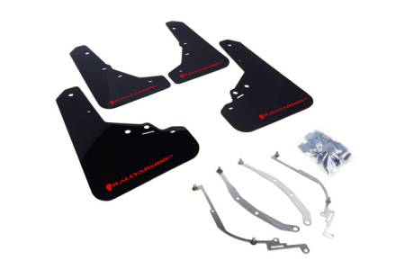 Rally Armor - Rally Armor 12+ Fiat 500 (Pop/Sport/Lounge/Abarth) Black Mud Flap w/ Red Logo
