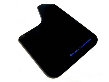 Rally Armor - Rally Armor Universal fitment (no hardware) Basic Black Mud Flap w/ Blue Logo