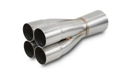 Vibrant Performance - Vibrant Performance 4-1 SS Merge Collectors (1-3/4in Inlet Slipover ID 2-1/2in Merge Outlet OD) Single Unit