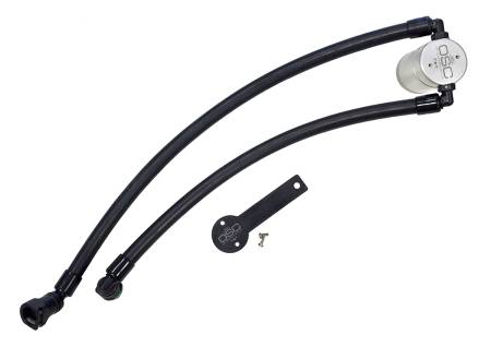 J&L Oil Separator Co - J&L 2021-2022 Ram TRX 6.2L Supercharged Passenger Side Oil Separator 3.0 - Clear Anodized