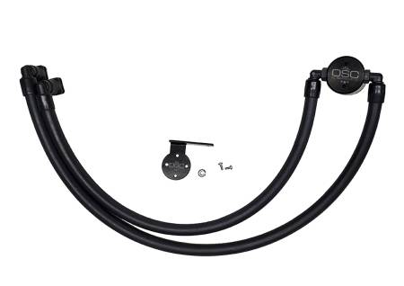 J&L Oil Separator Co - J&L 17-20 Ford F-250 6.2L/7.3L Passenger Side Oil Separator 3.0 - Black Anodized