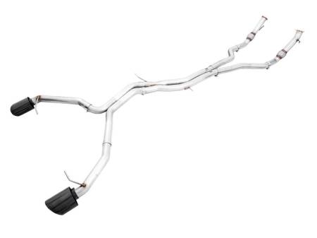 AWE Tuning - AWE Audi B9.5 RS 5 Coupe Track Edition Exhaust - RS-Style Diamond Black Tips