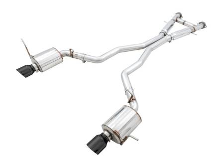 AWE Tuning - AWE 2020 Jeep Grand Cherokee SRT Touring Edition Exhaust - Diamond Black Tips
