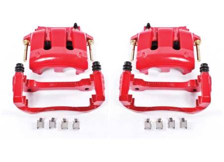 Power Stop - PowerStop 05-14 Ford Mustang Front Red Calipers w/Brackets - Pair