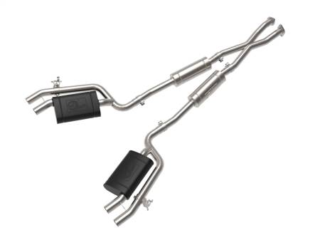 aFe Power (Advanced FLOW Engineering) - aFe Gemini XV 2.5in 304 SS Cat-Back Exhaust w/Cut-Out 18-22 Kia Stinger V6 3.3L