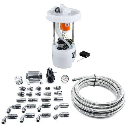 DeatschWerks - DeatschWerks 06-11 Honda Civic Si K20 DW400 Pump Module & Return Kit w/CPE Fuel Lines