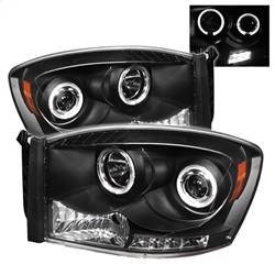 Spyder Auto - Spyder Dodge Ram 1500 06-08/Ram 2500 06-09 Projector Headlights LED Halo LED Blk PRO-YD-DR06-HL-BK