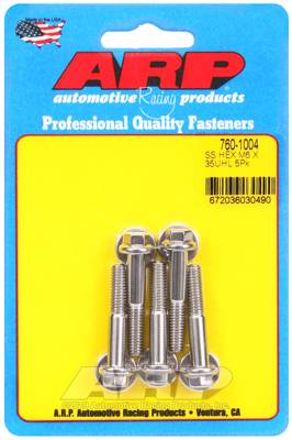 ARP - ARP M6 x 1.00 x 35 hex SS bolts 760-1004