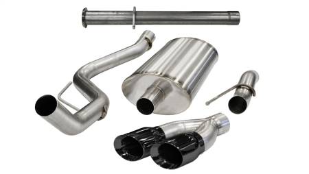 CORSA Performance - Corsa 2011-2014 Ford F-150 Raptor 6.2L V8 145in Wheelbase Black Xtreme Cat-Back Exhaust