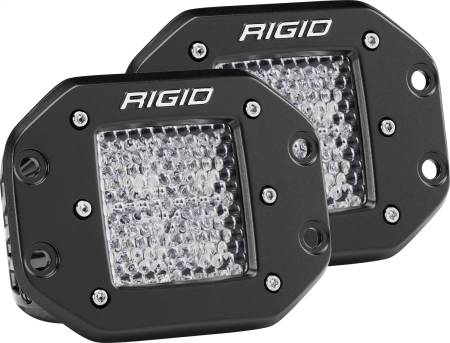Rigid Industries - RIGID D-Series PRO LED Light, Diffused Lens, Flush Mount, Pair
