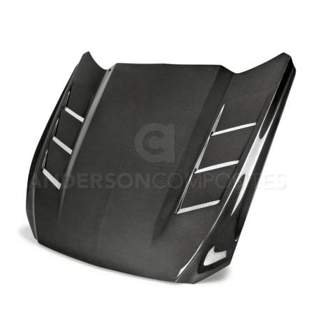 Anderson Composites - Anderson Composites 15-17 Ford Mustang (Excl. GT350/GT350R) Heat Extractor Double Sided Hood