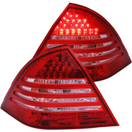 ANZO Headlights, Tail Lights and More  - ANZO 2001-2004 Mercedes Benz C Class W203 Taillights Red/Smoke