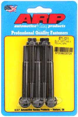 ARP - ARP M8 x 1.25 x 70 12pt black oxide bolts 671-1011