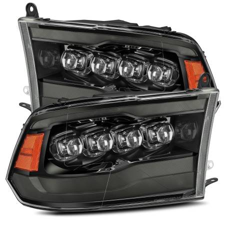 AlphaRex - AlphaRex 09-18 Dodge Ram 1500HD NOVA LED Projector Headlights Plank Style Design Alpha Black w/DRL