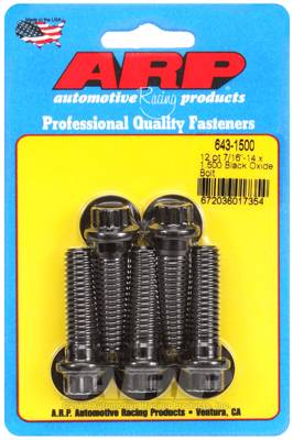 ARP - ARP 7/16-14 x 1.500 12pt black oxide bolts 643-1500