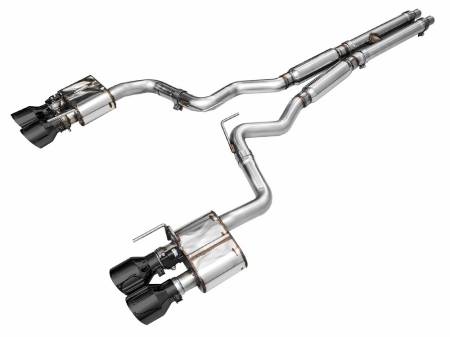 AWE Tuning - AWE 2024 Ford Mustang Dark Horse S650 RWD SwitchPath Catback Exhaust w/ Quad Diamond Black Tips