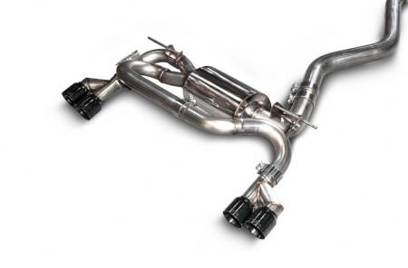 AWE Tuning - AWE BMW F3X N20/N26 328i/428i Touring Edition Exhaust Quad Outlet - 80mm Diamond Black Tips