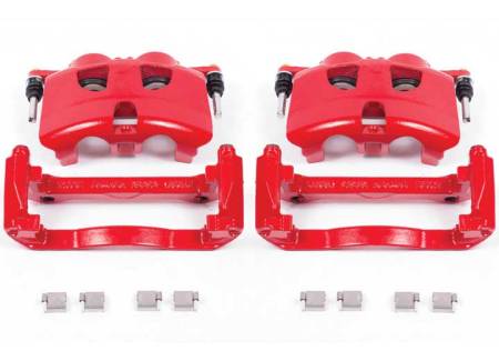 Power Stop - PowerStop 12-19 Ford F-150 Front Red Calipers w/Brackets - Pair