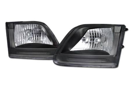 I3 Enterprise - I3 97-03 Ford F150 / 97-02 Expedition Crystal Headlights W/O Light Bulbs (Jdm Black)