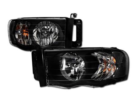I3 Enterprise - I3 2002-2005 Dodge Ram - Crystal Headlights - W/Bulbs - Black