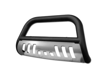 I3 Enterprise - I3 2006-2010 Hummer H3 Bull Guard W/Brushed Chrome Skid Plate (Matte Black)