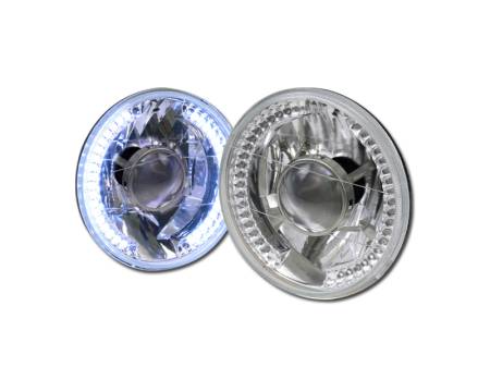 I3 Enterprise - I3 Universal 7" Circle White Led Projector Headlight W/O Light Bulb (Chrome)